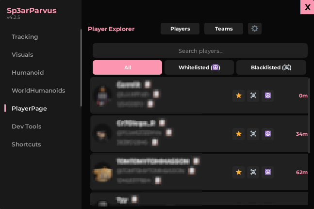 PlayerPage main view