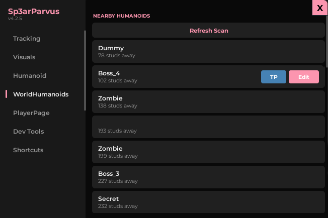 World Humanoid Editor — Edit NPC and non-local Humanoid properties in Roblox